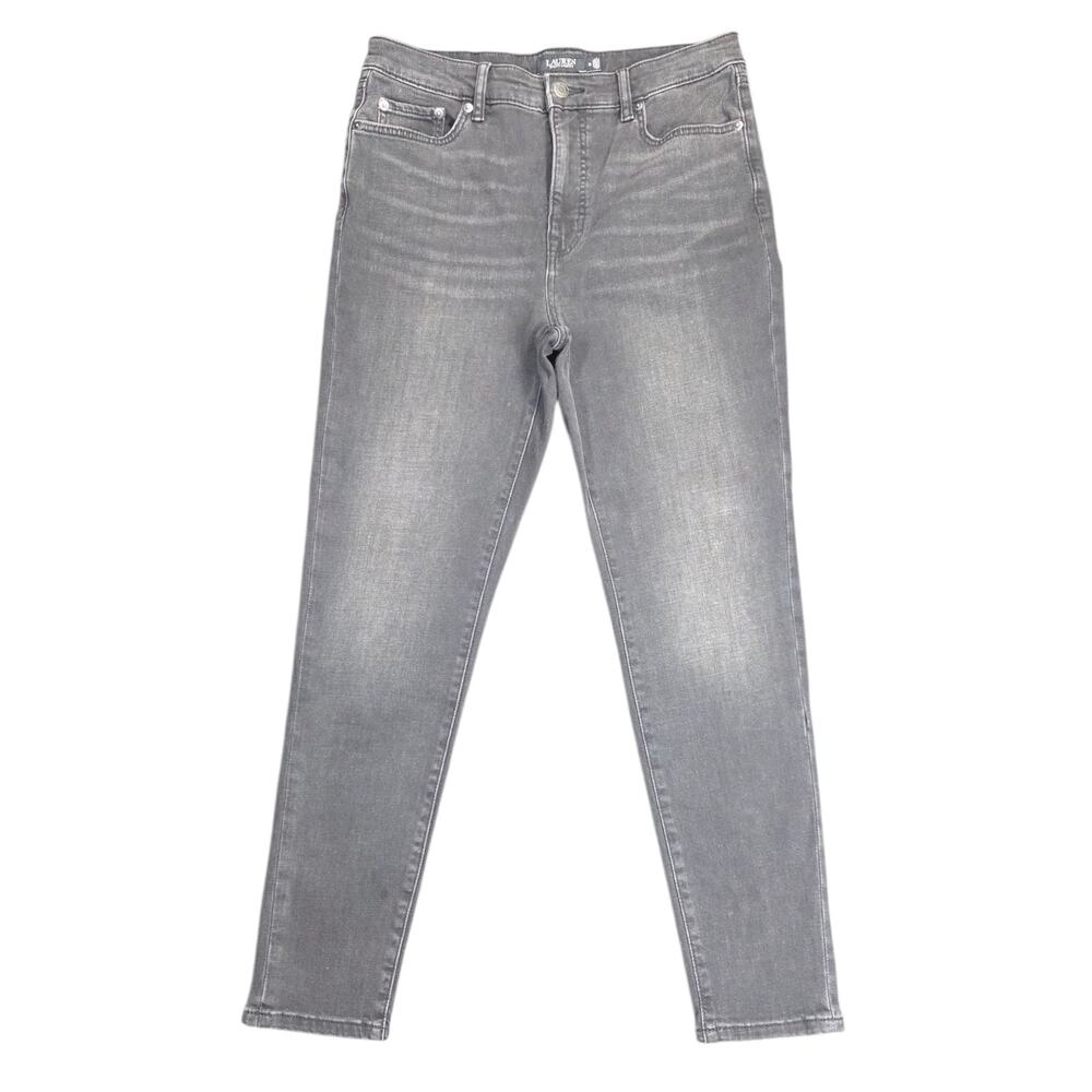 Ralph Lauren Black Label Women's Grey Skinny Jeans High Waisted